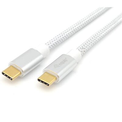 EQUIP – CAVO USB 3.2 Gen 2 da C a C, M/M, PD100W, 4K/60Hz, 10Gbps, Bianco, 0.5m