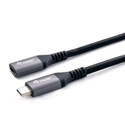 EQUIP – CAVO PROLUNGA USB 3.2 GEN.2 Type-C M/F – 4K/60Hz, 10Gbps — Nero, 1.0m