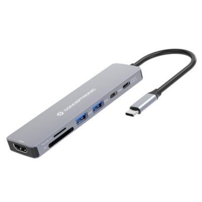 DOCKING STATION 7-IN-1 USB 3.2 GEN.1 – 4K60Hz HDMI, USB-A 5Gbps x 2, USB-C 5Gbps, SD, TF/MicroSD, 100W USB PD
