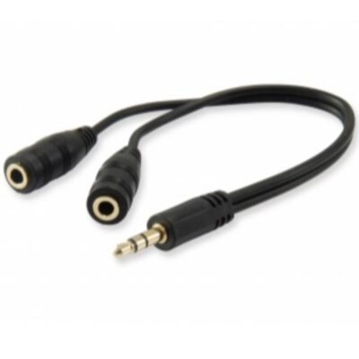 EQUIP – JACK 3.5mm MALE SPLITTER X 2 JACK 3.5mm FEMALE