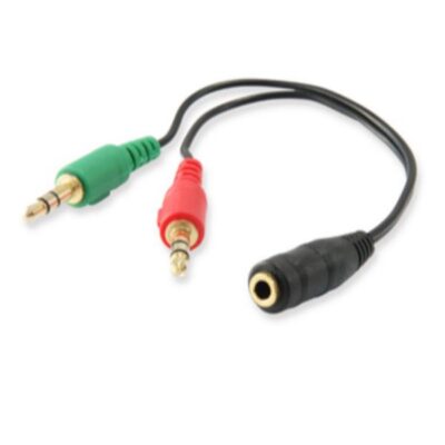 EQUIP – JACK 3.5mm FEMALE SPLITTER X 2 JACK 3.5mm MALE