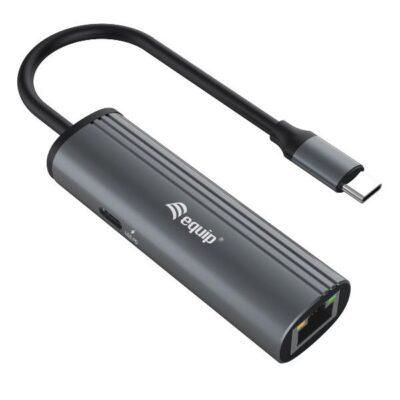 EQUIP – ADATTATORE DI RETE DA USB-C A RJ45 GIGABIT + PD 100W (Power Delivery)