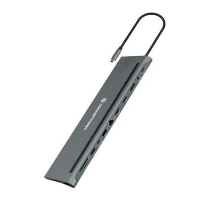 DOCKING STATION 12-IN-1 USB 3.2 GEN 1 – Triple 4K Display, 100W USB PD, HDMI x 2, DisplayPort, Gigabit LAN, USB-A 3.0 x 2, USB-A 2.0, USB-C Data, SD, TF/MicroSD, Audio