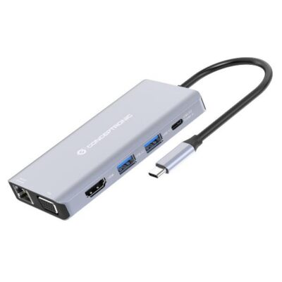 DOCKING STATION 10-IN-1 USB 3.2 GEN 1 – HDMI, VGA, USB-A 3.0 x3, SD, TF/MicroSD, Audio, GbE LAN, 100W USB PD