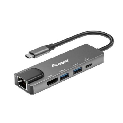 EQUIP – ADATTATORE USB-C 5 in 1, HDMI 4K/30Hz, Gigabit Lan, 1x USB-C PD 100W, 2x USB 3.2 Gen 1