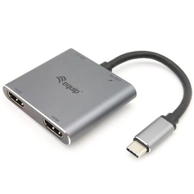 EQUIP – ADATTATORE 4-in-1 MST DUAL HDMI, USB 3.0, 100W USB PD