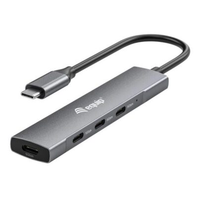 EQUIP – HUB 4-PORTE USB-C (4x USB 3.2 Gen 1), Alluminio