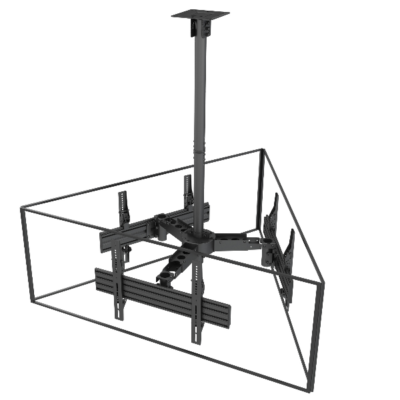 EQUIP – STAFFA TRIPLA TV SOFFITTO 37″-65″