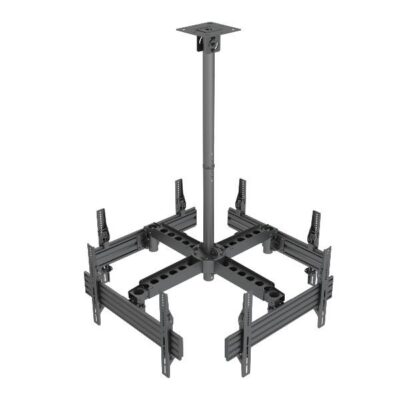 EQUIP – STAFFA QUADRUPLA TV SOFFITTO 37″-65″