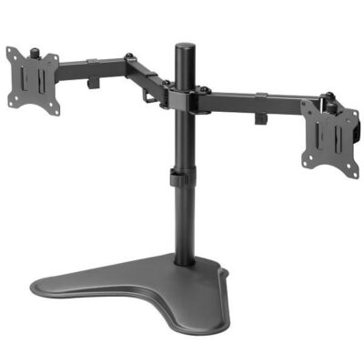 EQUIP – STAFFA DOPPIO MONITOR 17″-32″ DA SCRIVANA, 360°