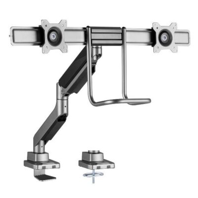 EQUIP – STAFFA DOPPIO MONITOR 17″-32″ PAN & TILT DA SCRIVANIA