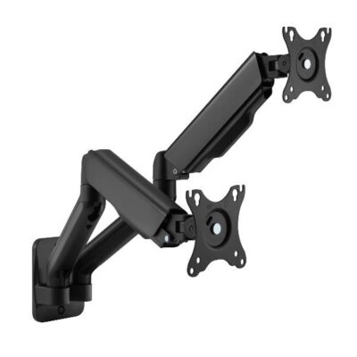 EQUIP – STAFFA DOPPIO TV/MONITOR 17″-32″ DA PARETE, Lunghezza Braccio 450mm