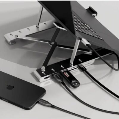 Hub 7 in 1 con supporto pieghevole per laptop PD 100W