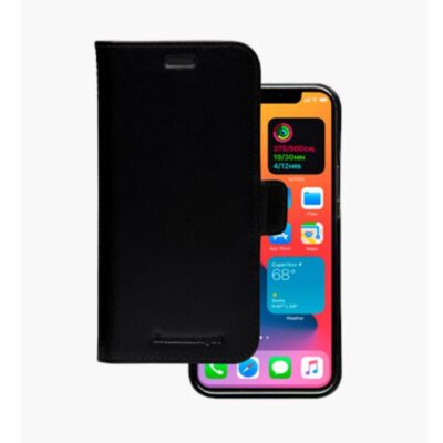 Lynge – Custodia in Pelle per iPhone 12/12 Pro- Nero