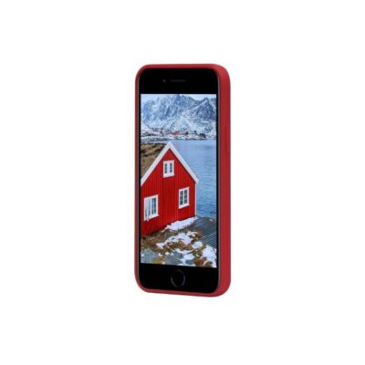 Greenland – Custodia in Plastica Riciclata per iPhone SE/8/7 – Rosso Lampone
