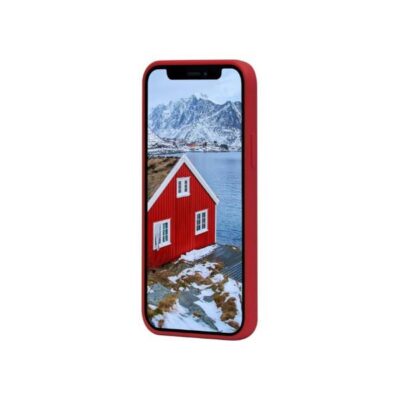 Greenland – Custodia in Plastica Riciclata per iPhone 12 mini – Rosso Lampone