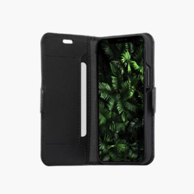 Milano – Custodia in pelle Saffiano per iPhone 12 mini – Nero