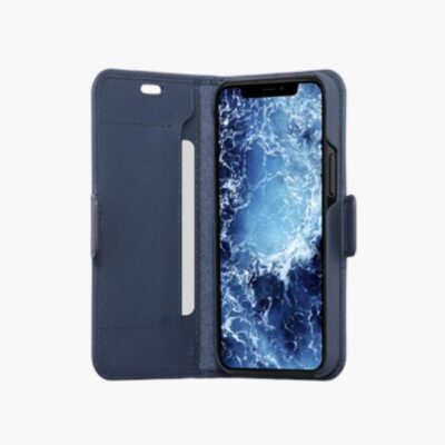 Milano – Custodia in pelle Soffiano per iPhone 12 mini – Blu