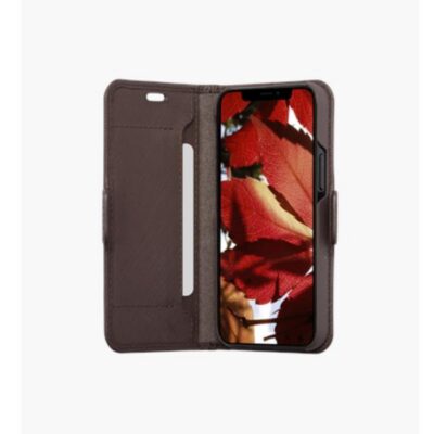 Milano – Custodia in pelle Saffiano per iPhone 12 mini – Marrone