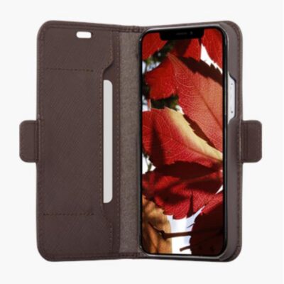 Milano – Custodia in pelle Saffiano per iPhone12/12 Pro – Marrone