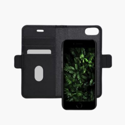New York – Custodia in Pelle Saffiano per iPhone SE/8/7 – Nero