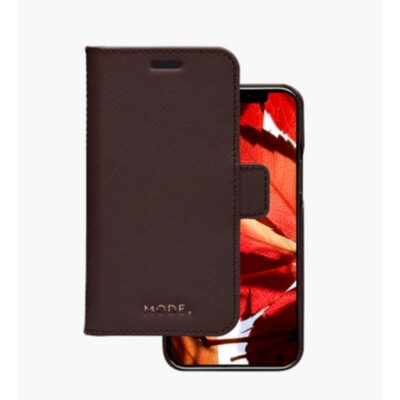 New York – Custodia in pelle Saffiano per iPhone12 mini – Marrone