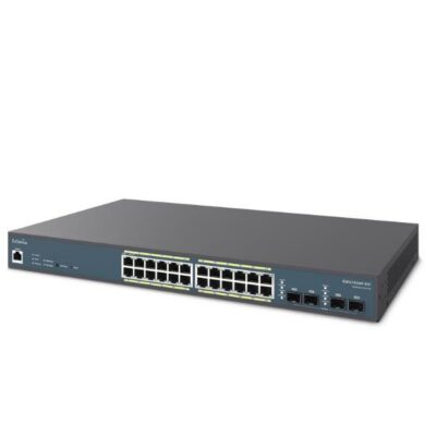 Switch 24-port GbE PoE.af/at(+) 185W 4xSFP L2 19i