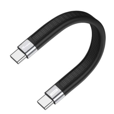 EQUIP – CAVO PIATTO USB 4 GEN 3 da C a C PD240W, 8K/60Hz, 40Gbps, nero — 13cm