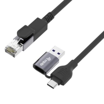 EQUIP – Cavo 2 in 1 USB-C + A a RJ45 Gigabit Ethernet – 3.0m