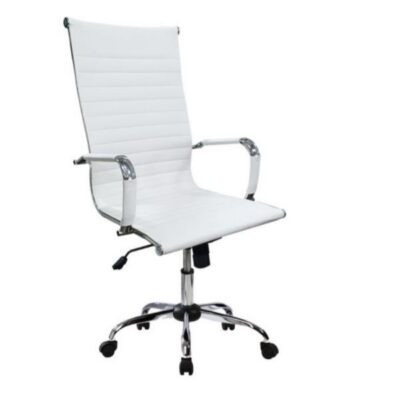 EQUIP – SEDIA DA UFFICIO ERGONOMICA, Rivestimento a coste, schienale alto, Bianco