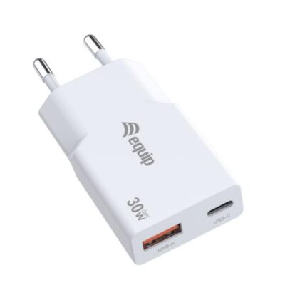 EQUIP – Caricabatterie GaN PD sottile da 30W con 2 porte USB, 1x USB-C + 1x USB-A