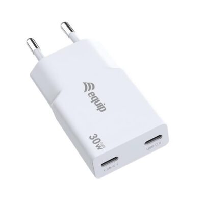 EQUIP – Caricabatterie GaN PD sottile da 20W con 1x USB & 1x USB-C
