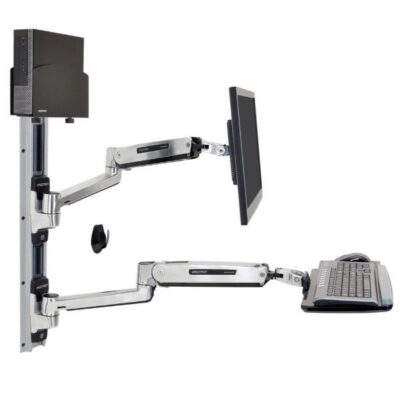 SISTEMA PER LAVORARE SEDUTI E IN PIEDI LX-SUPPORTO PER CPU PICCOLO (ALLUMINIO)