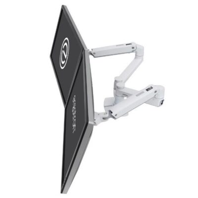 BRACCIO PER DOPPIO MONITOR DA SCRIVANIA LX (BIANCO)
