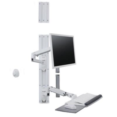 LX SISTEMA DI MONTAGGIO A PARETE (BIANCO) – SUPPORTO PER TASTIERA E MONITOR