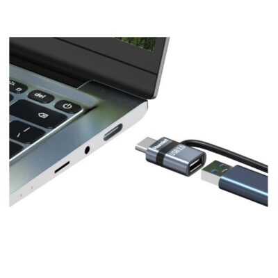 XAD-LCM-AF Adattatore USB-C Maschio to USB-A 3.0 Femmina con Fermacavo