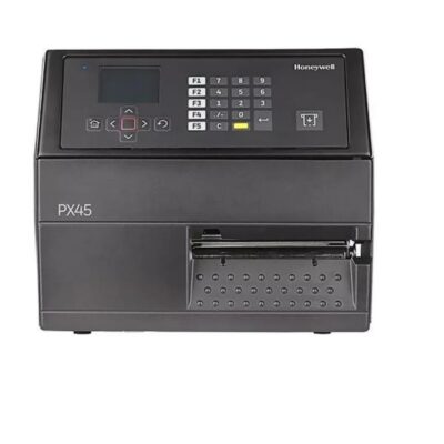PX45A, Ethernet, Rewinder + label taken sense,TT 300 DPI, US & EU Power Cord