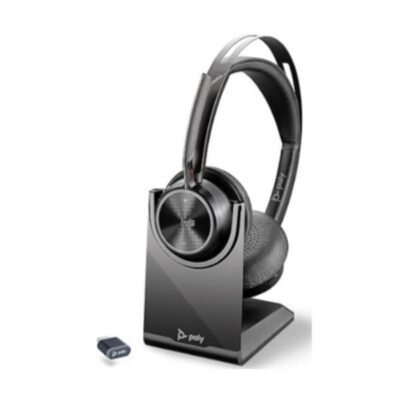 Cuffie HP Poly Voyager Focus 2 MS USB-C+USB-C/A Adapter+Charging Stand