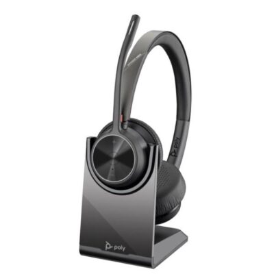 Cuffie HP Poly Voyager 4320 UC Stereo USB-A Headset +BT700 USB-A Adapter +Charging Stand