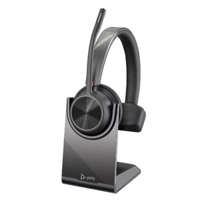 Cuffie HP Poly Voyager 4310 UC monoaurali + adattatore USB-A BT700 + supporto per ricarica
