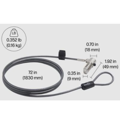 Cavo di sicurezza a combinazione HP Nano Security Lock