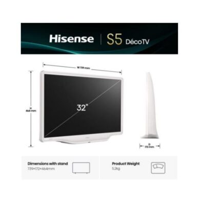 32 S5Q DECO’ BIANCO FHD QLED SMART VIDAA REFRESH RATE 60HZ