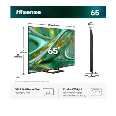 65 E89S MINI LED 4K ULTRA HD SMART VIDAA REFRESH RATE 144HZ