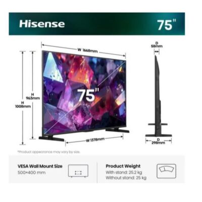 75 E79S PRO QLED 4K ULTRA HD SMART VIDAA REFRESH RATE 144HZ