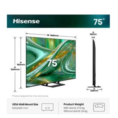 75 E89S MINI LED 4K ULTRA HD SMART VIDAA REFRESH RATE 144HZ