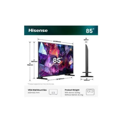 85 E79S PRO QLED 4K ULTRA HD SMART VIDAA REFRESH RATE 144HZ