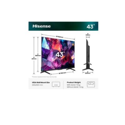43 Q7S PRO QLED 4K ULTRA HD SMART VIDAA REFRESH RATE 144HZ