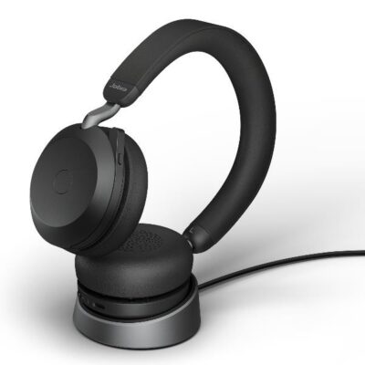 Jabra Evolve2 75 – USB-A MS Teams with Charging Stand – Black