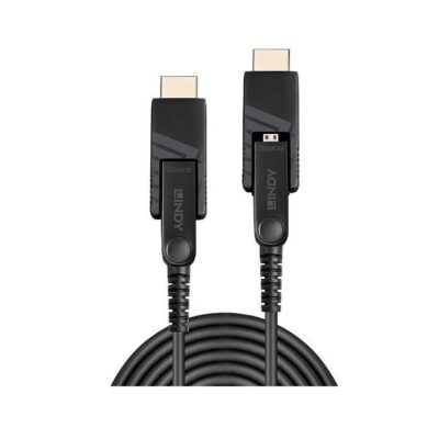 Cavo Micro-HDMI 4K60 Ibrido in Fibra Ottica con connettori HDMI & DVI removibili, 20m