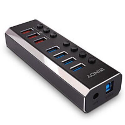 Hub USB 3.0 a 4 porte, con ulteriori 3 porte Quick Charge 3.0